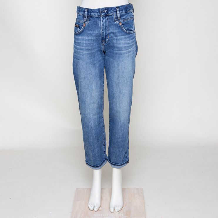 Breezy Cropped Organic Denim naval