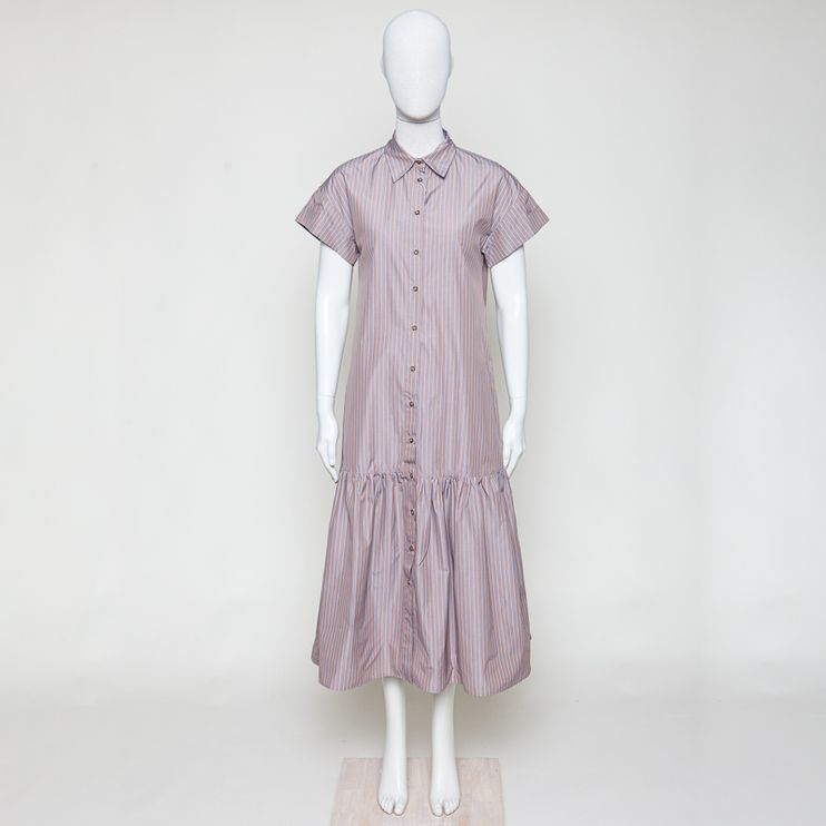 IBLGelada, gestreiftes Hemdblusenkleid