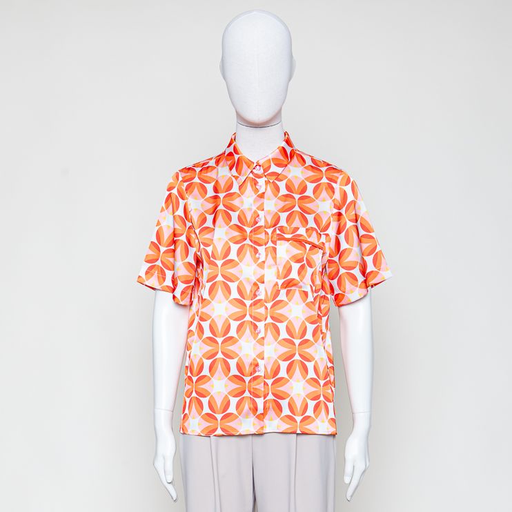 Baylo, orange-bunte Bluse