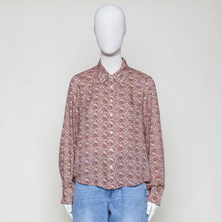 Printed relaxed-fit shirt gemustert