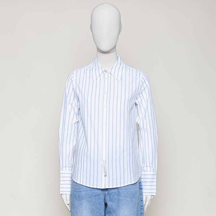 Striped tailored-fit shirt hellblau gestreift