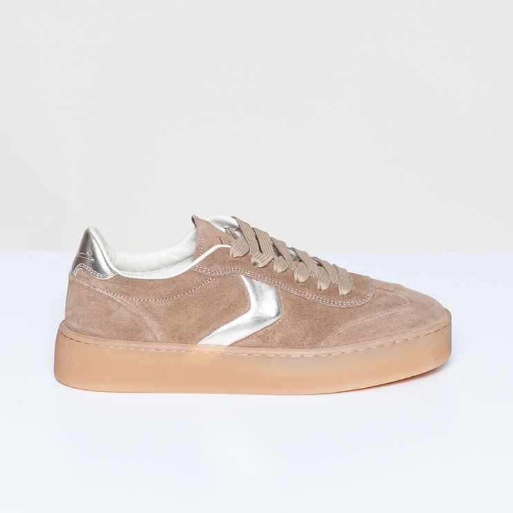 Mind suede/metallic light brown-platinum
