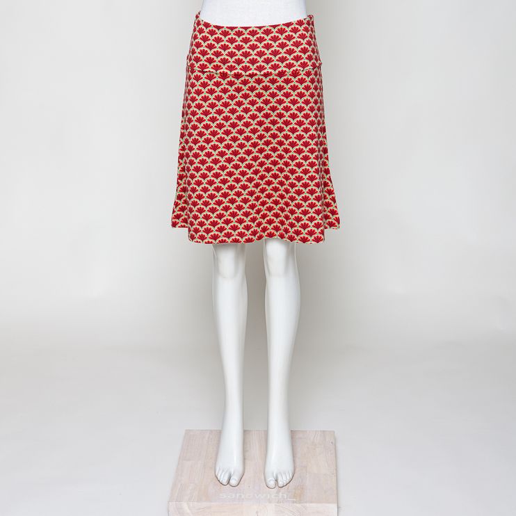 Rock, rot-grün-orange gemustert