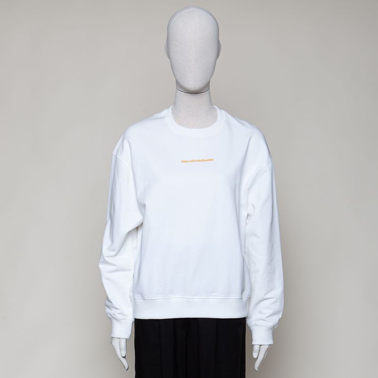 weißes Sweatshirt mit Print auf dem Rücken