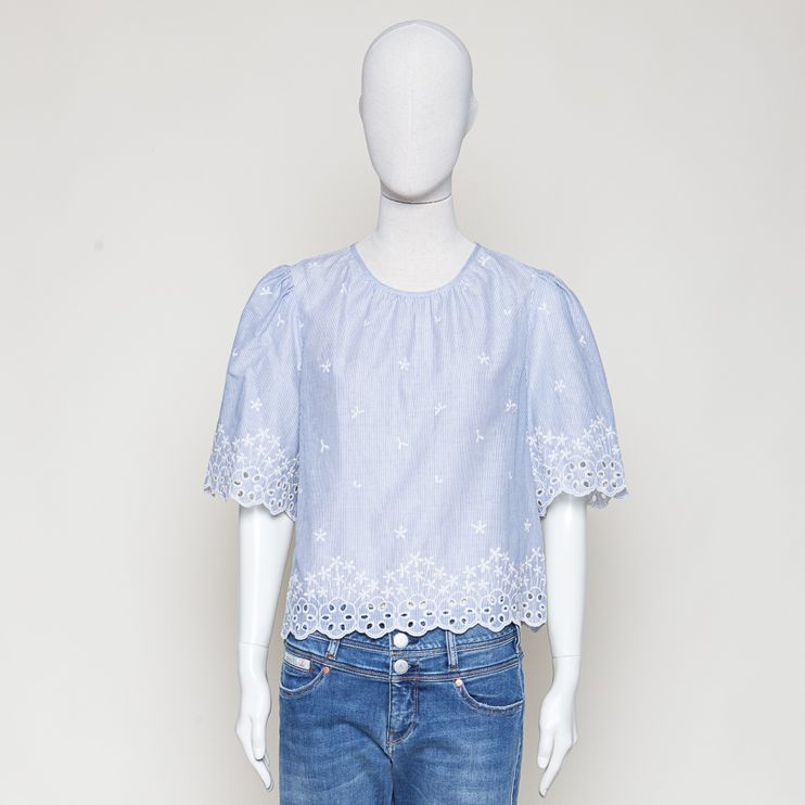 Lazare blouse blue stripes