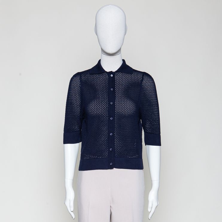 Strickjacke kurzarm midnight