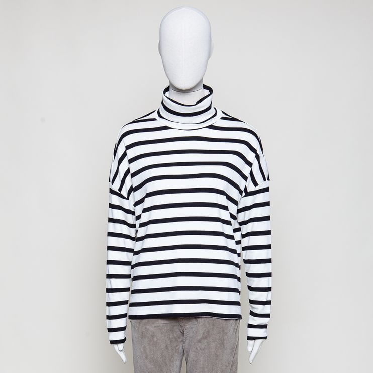 Brisa offwhite schwar gestreift