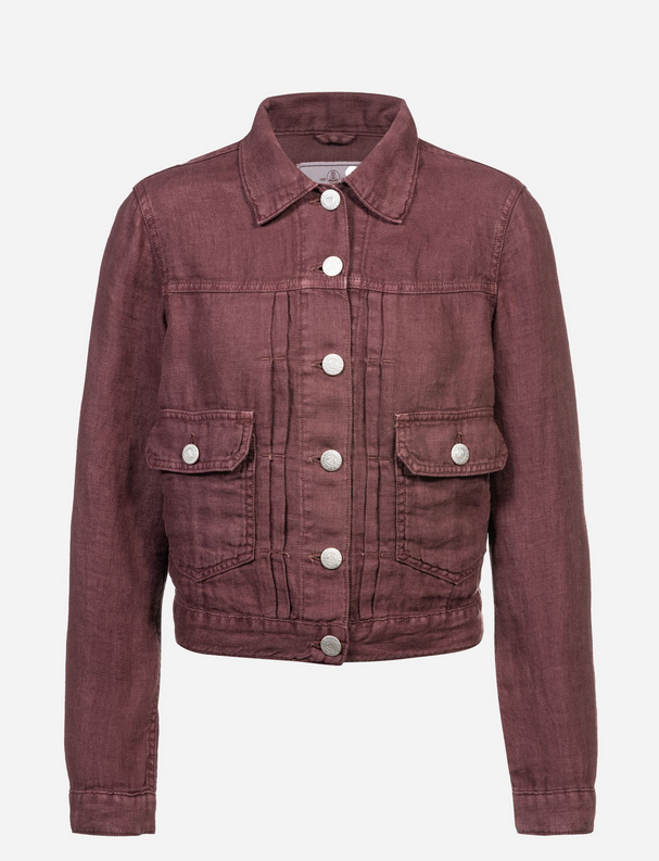Dotty Jacket Linen bordeaux