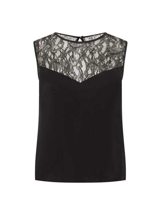 Spitzentop black
