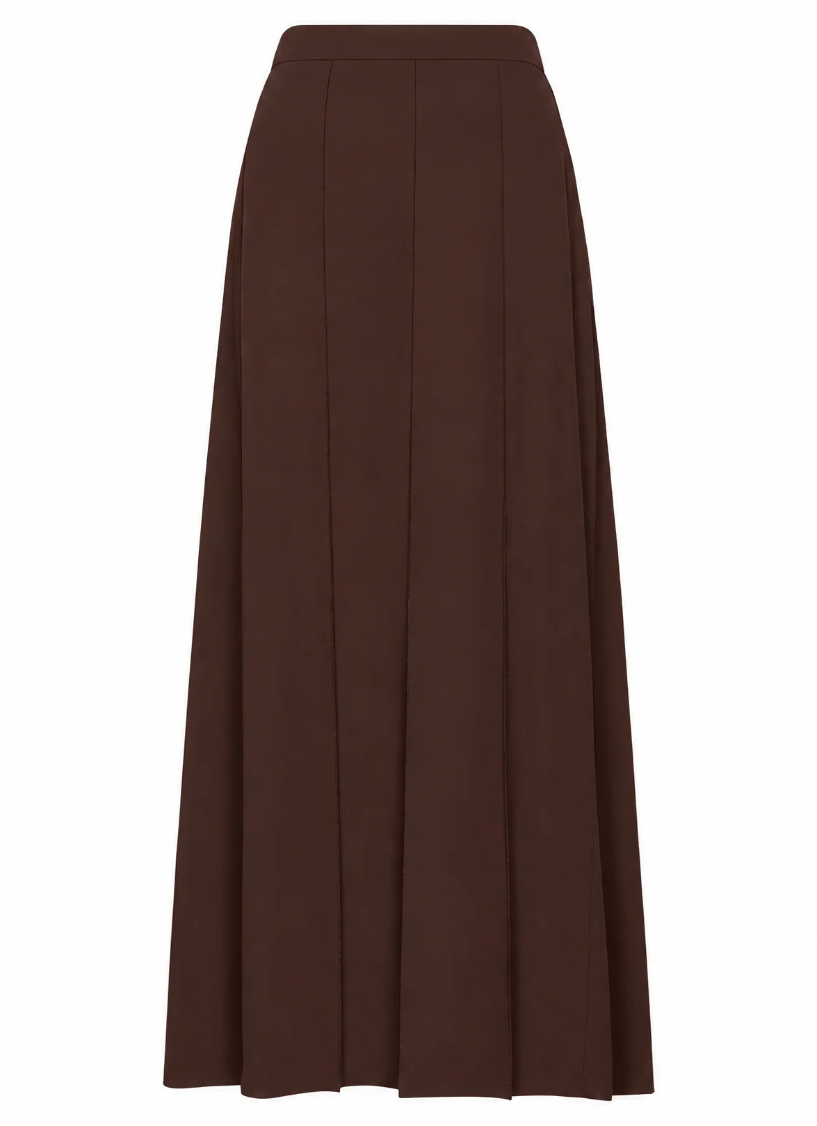 Elegantes burgunderrotes A-Linienkleid mit geradem Saum und seitlichen Falten.