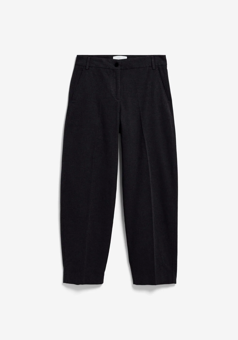Herringbone Barrel Leg Pant dark steel-black