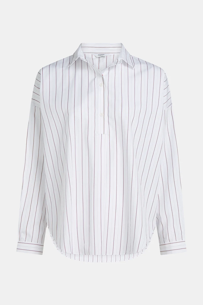 Blouse white stripe
