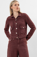 Dotty Jacket Linen bordeaux