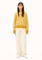 Wool multi Dots Knit Sweater mosslache-oatmilk