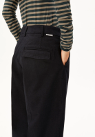 Herringbone Barrel Leg Pant dark steel-black