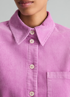 Cordbluse relaxed smoky grape
