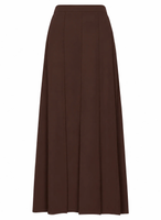 Elegantes burgunderrotes A-Linienkleid mit geradem Saum und seitlichen Falten.