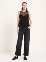 Spitzentop black