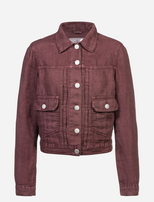 Dotty Jacket Linen bordeaux