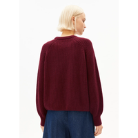 Rib Knit Sweater velvet red