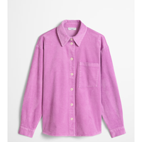 Cordbluse relaxed smoky grape