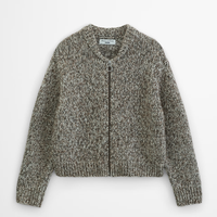 Zip-Cardigan relaxrd medium beige