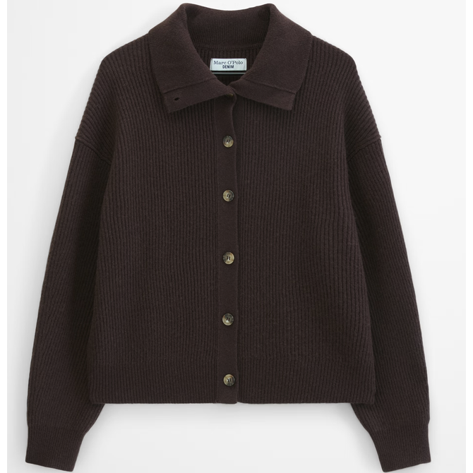 RWS Meriono-Cardigan regular espresso brown