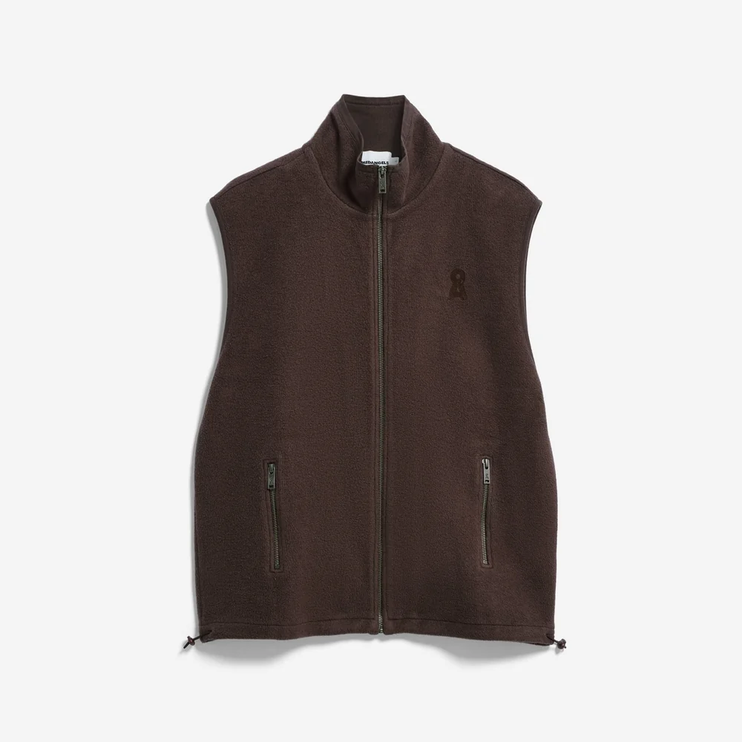 Cotton Fleece Vest claystone