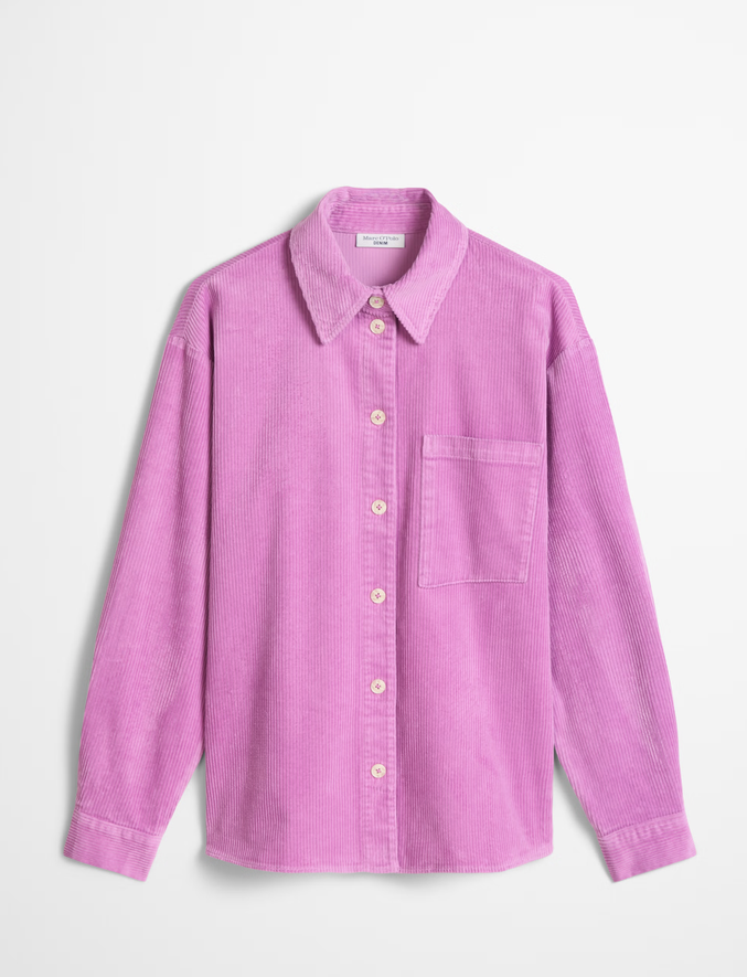 Cordbluse relaxed smoky grape